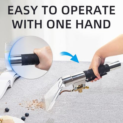 Extractor Head, Carpet Cleaning High Pressure Steam Extractor Wandwith Non-slip Heat-insulating Grip, Upholstery and Auto Detailing Hand Wand for Removing Dust and Absorbing Water