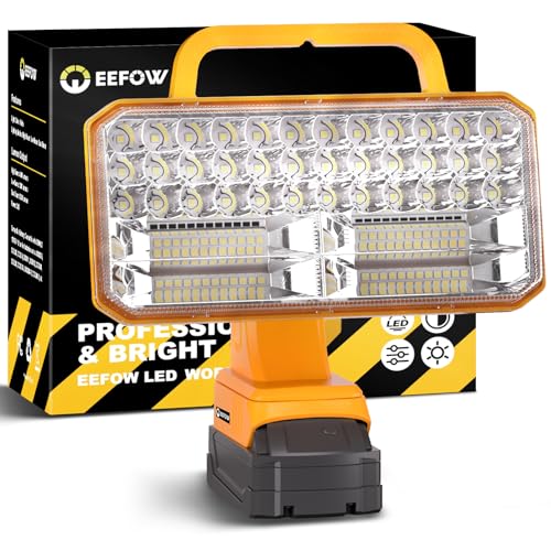 20V Max LED Work Light for Dewalt: Portable 92W 9200LM 8" Battery Worklight,3 Modes LED Flashlights Flood Light with USB & Type-C & Low Voltage Protection for Outdoor Construction (No Battery) - size: 92W