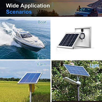 ACOPOWER 15 Watt Small Solar Panel, 15W 12V Single Solar Panel High Efficiency Polycrystalline Module for Battery Charging, Security Camera, Automatic Gate, Chicken Coop, Boat, Off-Grid Applications - size: 15W