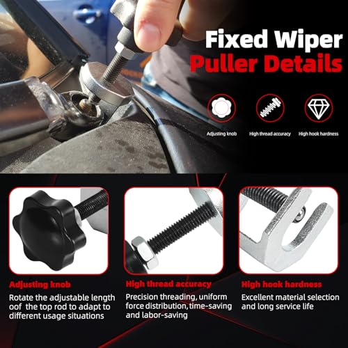 OTUAYAUTO Battery Terminal and Wiper Arm Puller - Windshield Wiper Arm Puller Removal Tool, Heavy-Duty Arm Battery Terminal Bearing Remover Puller Kit - color: Wiper Arm Puller Kits