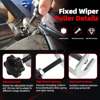 OTUAYAUTO Battery Terminal and Wiper Arm Puller - Windshield Wiper Arm Puller Removal Tool, Heavy-Duty Arm Battery Terminal Bearing Remover Puller Kit - color: Wiper Arm Puller Kits