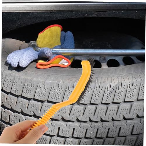 Hemobllo Car Wheel Hub Cleaning Brush Lightweight Tire Detailing Brush for Hard Reach Areas Prevents Scratches for Comprehensive Wheel Cleaning
