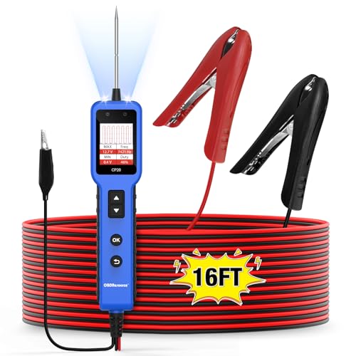 OBDResource Automotive 24V Car Power Circuit Probe Tester with LCD Display | Circuit Tester, 12V 24V Electrical Diagnostic Tool with Illuminating Lights, Component Activation (CP20)