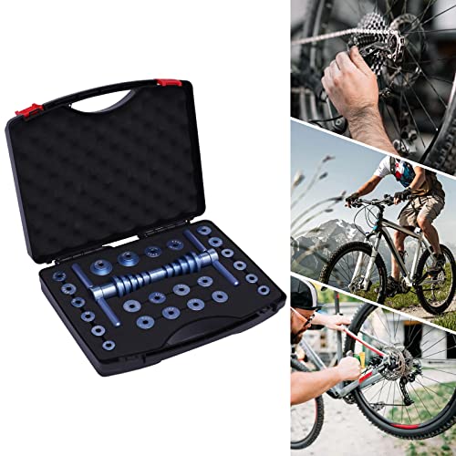 25PCS Bicycle Bearing Press Set, Universal Bike Hub & Frame Pivot Point Installation Tool Kit, Wheel Bearing Drift Tool for Soft Tail Frame Repair