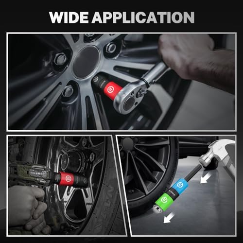 BILITOOLS Lug Nut Socket Set, 1/2" Thin Wall Impact Flip Sockets | Metric 17-22mm and SAE 3/4"-15/16" Sizes, Non-Marring Sleeves, Extension Bar and Knockout Rod for Stuck Lug Nuts