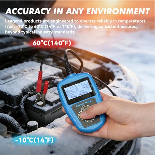 Car Battery Tester 12V 100-2000 CCA, Cranking/Charging System Analyzer, Battery Load Tester for Automotive/Motorcycle/Marine Use