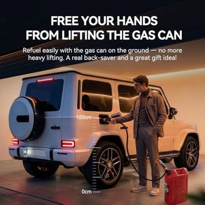 ANSE Rechargeable Fuel Transfer Pump Battery Powered (Model X1 Ultra) | Built-in 6000mAh Battery, USB-C Charge, Patented Waterproof Motor, 90 to 120min Runtime, 2.7GPM