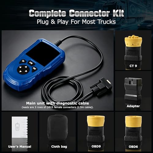 LAUNCH Creader HD V2 Diesel Scanner, Heavy Duty Commercial Code Reader | Supports J1939/J1708 Protocol, Read & Clear Fault Codes, Built-in Battery Check Function