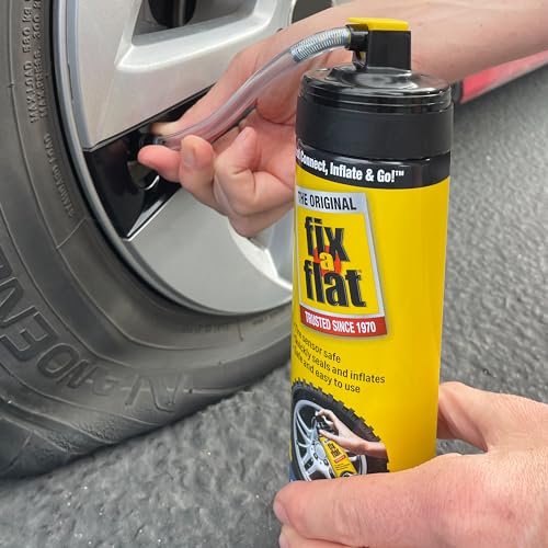 Fix-A-Flat S60420-6PK Aerosol Emergency Flat Tire Repair and Inflator, for Standard Tires, Eco-Friendly Formula, Universal Fit for All Cars, 16 oz. (Pack of 6) - size: 16oz 6pk