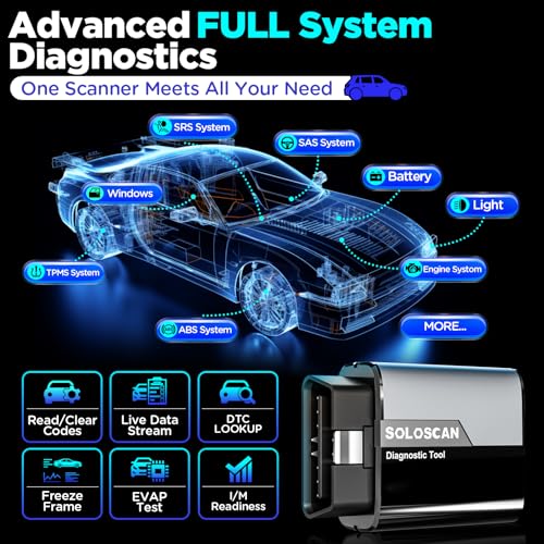KINGBOLEN Soloscan for BMW/Mini/Rolls-Royce OBD2 Scanner Bluetooth, Bidirectional Test Diagnostic Scan Tool with All Resets, Full Systems Car Code Reader for Android & iOS, No Subscription Fees