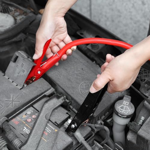 Justin Case Super Heavy-Duty Jumper Cables for Car, Includes 6 Gauge Wire Conductor 16' Car Jumper Cables & 365 Days of Roadside Assistance - size: 16ft 6ga