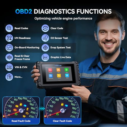 UR800 Bidirectional Scan Tool for Most Cars Full System Diagnostic Scan Tool 50 Resets All Active Test Car OBD2 Scanner TCM/ECM/Crank Relearn CAN FD AutoVIN 4-in-1 PIDs ECU Coding Free Update