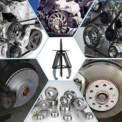 BESTOOL 3 Jaw Gear Puller, 5 Ton Pulley Puller Tool, Removal Tool for Gears, Pulley, Flywheel - size: 3 Jaw 5 Ton