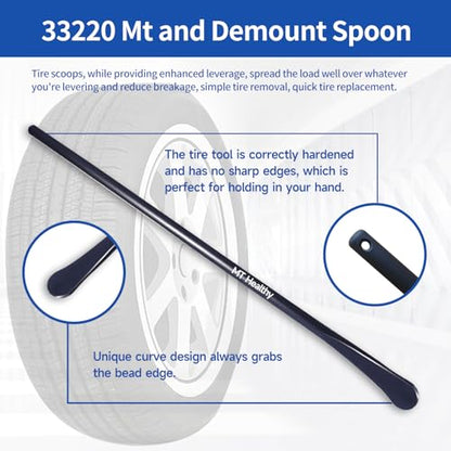2 Pcs 33220 Tire Spoons for Changing Tires, 30'' Tire Bars for Semi Tires, Tire Bar Mounting and Demount Used for Truck, Off-Road Vehicle, Bus, Tractor - size: 2 Pcs(30in)