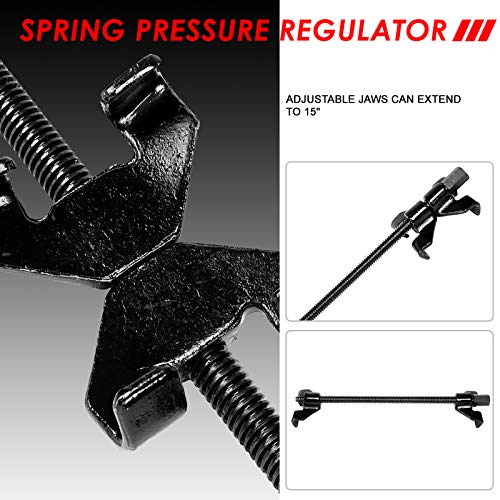 Auto Dynasty 2pcs 15 Inches Heavy Duty Strut Coil Spring Compressor Kit Remover Installer Automotive Suspension Tools