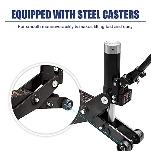 Hydraulic Forklift Jack 5 Ton (10,000 lb) Capacity, Dual Position Forklift Service/Hydraulic Floor Jack Black for Truck Tractor, Lifting Range 2.76"-28.74"