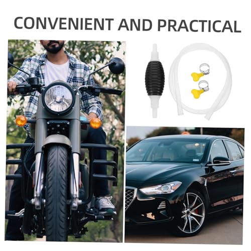 STOBAZA Hand Operated Siphon Pump Quick Efficient Fuel Transfer Siphon Hose Kit for Automotive Household Use