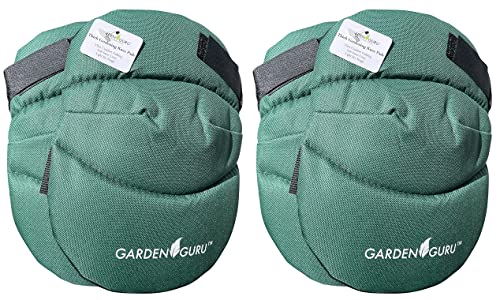 Garden Guru Cushioned Gardening Knee Pads with Adjustable Straps - Soft Inner Liner, Ultra Comfort Padding, Garden Kneelers for Yard Work, Cleaning, Household Chores, Roofing, and More (2 Pack) - size: 2 Pack, style: Ultra Soft Cushion