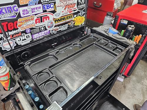 Protoco 3015 Utility Cart Bottom Tray with 10 Compartments Oil Filter Holder, 16-Inch x 29-Inch x 1/2-Inch - style: 3015