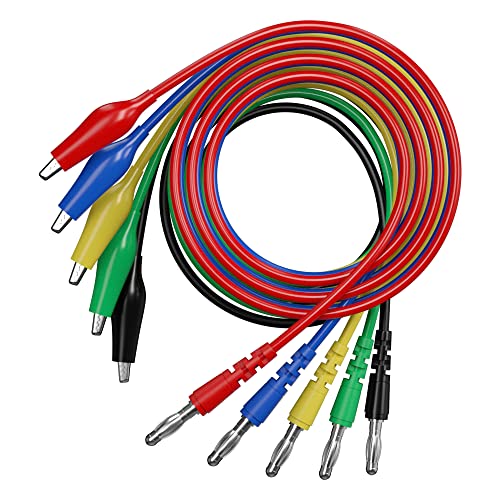Test Lead Kit 20pcs Alligator Clip to 4mm Banana Plug Test Probe Back Probes Kit Test Pins for Automotive Repair Inspection Tools Set JT8005 - size: 20pcs