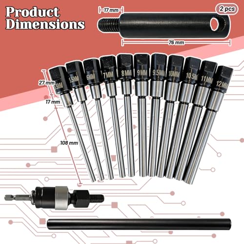 29-Piece Valve Seat Cutter Set 22-63mm Valve Seat Cutter Kit 15°-90° Angle Reamer Tools Suitable for Automotive Repair and Tuning