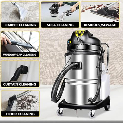 Professional Portable Carpet Cleaning Machine, Heavy-Duty Wet Dry Vacuum Extractor, for Deep Cleaning Carpets, Sofas, Rugs, Car Interiors, Garages 40L - size: 40L