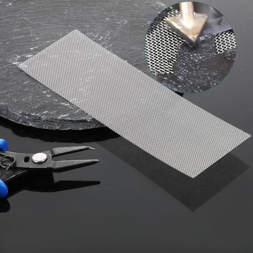 10 Pcs Wire Mesh Screen Stainless Steel Welding Mesh 1.9 x 5.9inch Plastic Reinforcing Stainless Steel for Thermoplastic Repairs Weld Kit Silver Plastic Wire for Welding Car Repairing