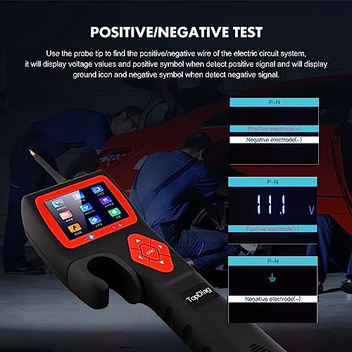 Topdiag P200 Power Circuit Probe Kit - Test Light Automotive Circuit Tester Circuit Breaker Finder Tool, Relay Tester Multimeter, Oscilloscope, Fuel Injector Tester - 9~30V - style: P200