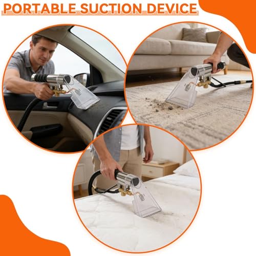 Carpet Extractor Hand Tool, Stainless Steel Upholstery Carpet Cleaning Extractor Machine Detailing Tool Hand Wand Auto Furniture Hand Tool for Stairs Mattresses Car Interior Decorations