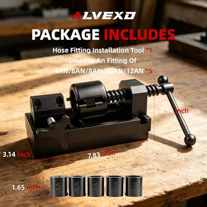 AN Fuel Line Fittings Installation Tool Kit Compatible with 4AN-12AN | Deisgn for Easy Connect and Disconnect, Works with 4AN 6AN 8AN 10AN 12AN hoses and socket nuts