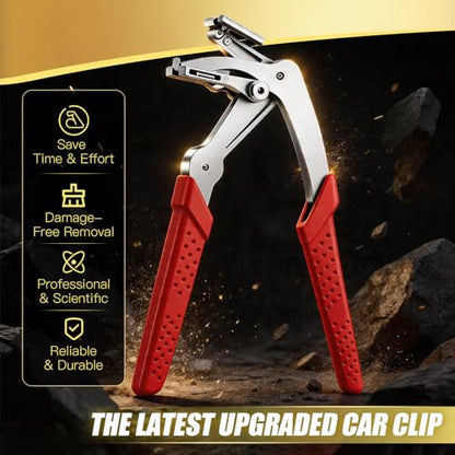 Car Clip Pliers Trim Removal Tool for Clip Panel Car Push Pin Automotive Clip Remover for Auto Fastener Rivet Body Repair for Door Panels Interior Exterior Trim Mechanic Without Damage Disassembly