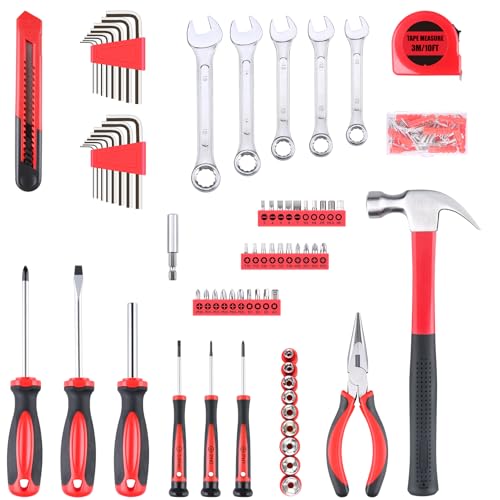 WINNER 175-Piece Multi-Purpose Automotive and Household Tool Kit in Toolbox Storage Case, Perfect for General Home and Auto Repairs, House DIY Project, Garage, Car, Travel Emergency, Father's Day Gift