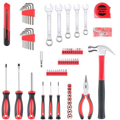 WINNER 175-Piece Multi-Purpose Automotive and Household Tool Kit in Toolbox Storage Case, Perfect for General Home and Auto Repairs, House DIY Project, Garage, Car, Travel Emergency, Father's Day Gift