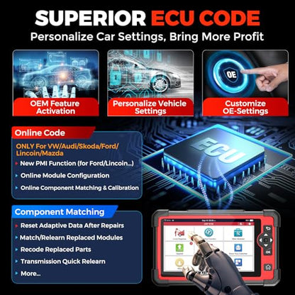 LAUNCH X431 CRP919E Bidirectional Scan Tool,35+ Reset ECU Code OBD2 Scanner | 4000+ Active Tests as CRP919EBT, 2026 All-in-One Full System Car Scanner, CANFD / DoIP /FCA, BST360 & i-TPMS, 200+ Car Brands