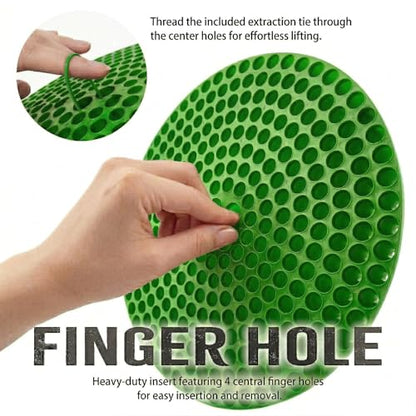 10.4" Heavy Duty Car Wash Bucket Insert (2-Pack) & Wash Mitt Kit - 10.6 oz Detailing Dirt Separator & Grit Trap, Scratch-Free Auto Wash, Fits 3.5 to 5 Gallon Buckets (Green Kit) - color: 2pack Green