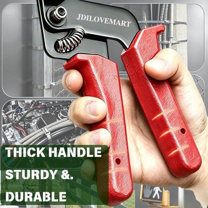 155PCS Heavy Duty 304 Stainless Steel Cable Tie Gun Kit, Includes 150PCS Metal Zip Ties(3 Sizes), Self-Locking, UV & Corrosion Resistant, for Fence, Exhaust Pipe, Chicken Coop, Farm Use (Red)