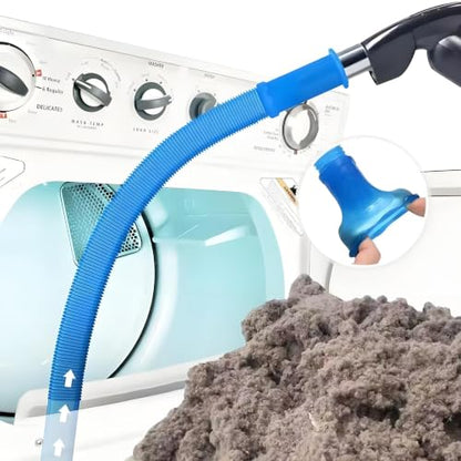 Universal Dryer Vent Cleaner Kit Compatible with All Vacuum Cleaner Include Vacuum Hose Attachment Accessories Brush Lint Brush,Dryer Vent Vacuum Hose - color: White