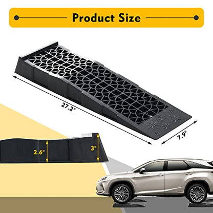 Ramps Low Profile Plastic Car Service Ramps 3 Ton Truck Vehicle - 2 Pack - size: 3 Ton