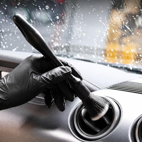 4PCS Car Interior Cleaning Brushes Set，Soft Bristles Detailing Brush Dusting Tool for Air Vents, Dashboard & Crevices