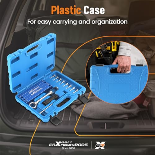 maXpeedingrods Engine Camshaft Alignment Locking Timing Tool Kit for Mercedes Benz M133 M152 M157 M270 M274 M276 M278, with T100 Camshaft Scoket Fuel Injector Puller - style: 7 Pcs