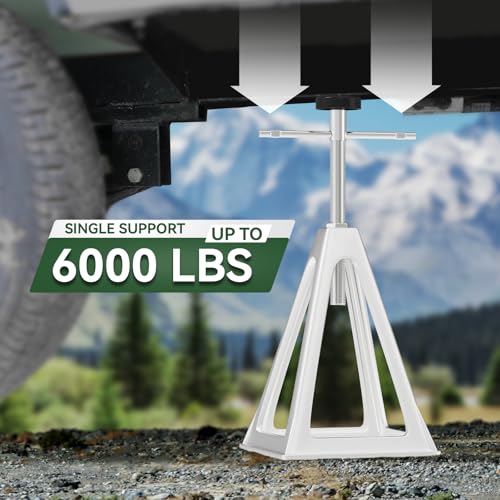 RVGUARD RV Stack Jacks 8 Pack, Aluminum Stabilizer Jacks for RV Trailer Camper, Single Support Up to 6000 Lbs, Adjustable from 11" to 17" - size: 8 Packs