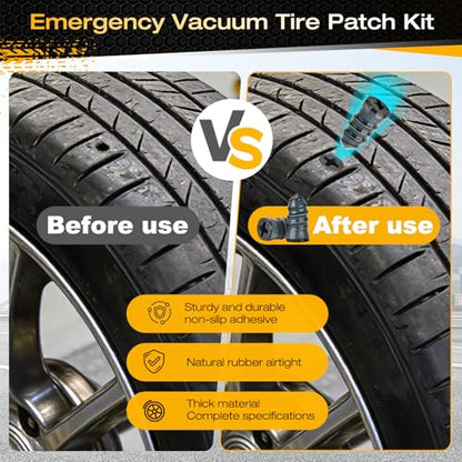 2026 Upgraded Rubber Tire Repair Rubber Nail kit, 30 PCS Self-Service Emergency Tire Repair Kit with Screwdriver for Car, Motorcycle, Truck, Tractor Tire Puncture Repair