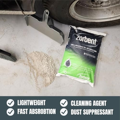 Zorbent Oil Spill Absorbent | 1 Cu Ft Bag Cleans up to 6 Gallons of Liquid. Replaces 90 lbs of Clay. Non-Toxic, Low-Dust, with Cleaning Agent. For Fast Industrial Spill Cleanup - size: 960 Ounce (Pack of 1)