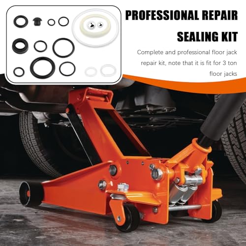 16PCS Hydraulic Jack Seal Kit,Professional Floor Jacks Oil Sealing Kitswith O Ring Seal & Oil Plug for Hydraulic Systems Sealing,3 Ton Floor Jack Parts Kit for Cars,SUVs,Truck