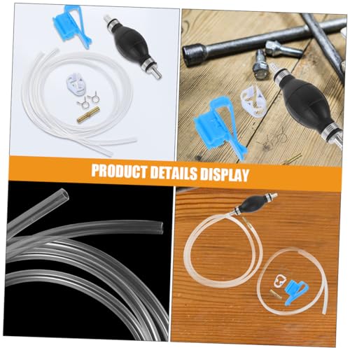 ULTECHNOVO 1set Manual Hand Siphon Pump for Fuel Transfer Gas Oil Siphon Hose Pump Kit for Cars Motorcycles Boats Efficient Liquid Transfer Tool for Maintenance and Emergencies