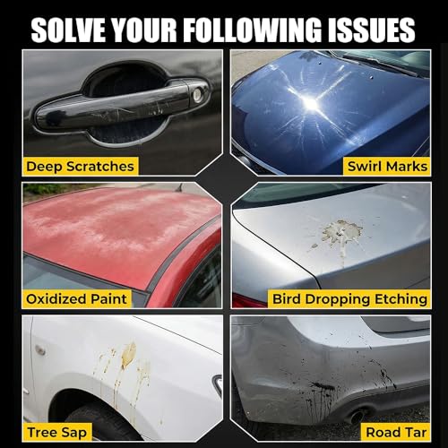 Car Scratch Removal Wax, 2026 New Scratch Remover for Vehicles, Car Paint Scratch Repair Kit for Deep Scratches, Universal Polishing Compound with Sponge (2pcs) - color: 2pcs