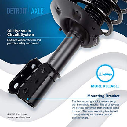 Detroit Axle - Front 4pc Struts Sway Bars for 02-07 Buick Rendezvous, 01-05 Pontiac Aztek, 2 Struts w/Coil Spring 2 Stabilizer Sway Bars 2001 2002 2003 2004 2005 2006 2007 Replacement Suspension Kit - size: 4QS2400016/Sway Kit