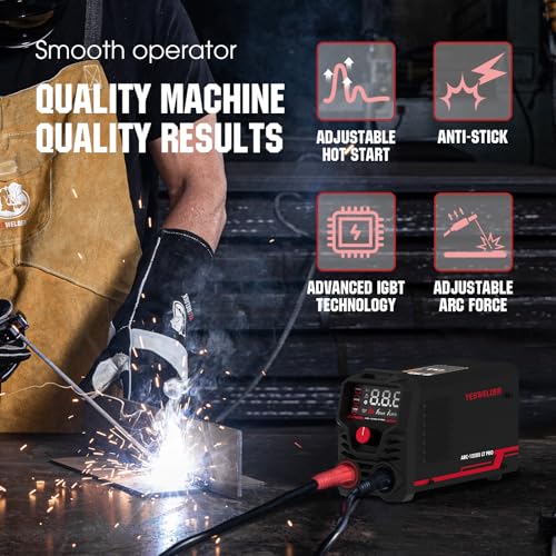 YESWELDER 125Amp Mini Stick Welder Large LED Display with Lift TIG Torch, IGBT ARC Welding Machine, 110V Hot Start Portable MMA Welder Machine, Arc force - style: ARC-125DS with LIFT TIG Torch