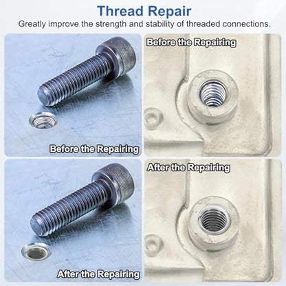 PATIKIL Wire Thread Inserts 3/8-16 UNC 2.5D 23.8mm, 20Pcs 304 Stainless Steel Helical Coiled Wire Screw Threaded Sleeve Sheath for Mechanical Equipment Automotive Repairs - size: 3/8-16 UNC, 23.8mm