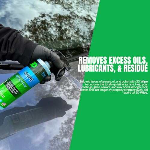 3D Wipe Ceramic Coating Surface Prep - Removes Excess Oils & Lubricants from Paint & Glass Prior to Ceramic Coating Application 1 Gallon - size: 128 Fl Oz (Pack of 1)